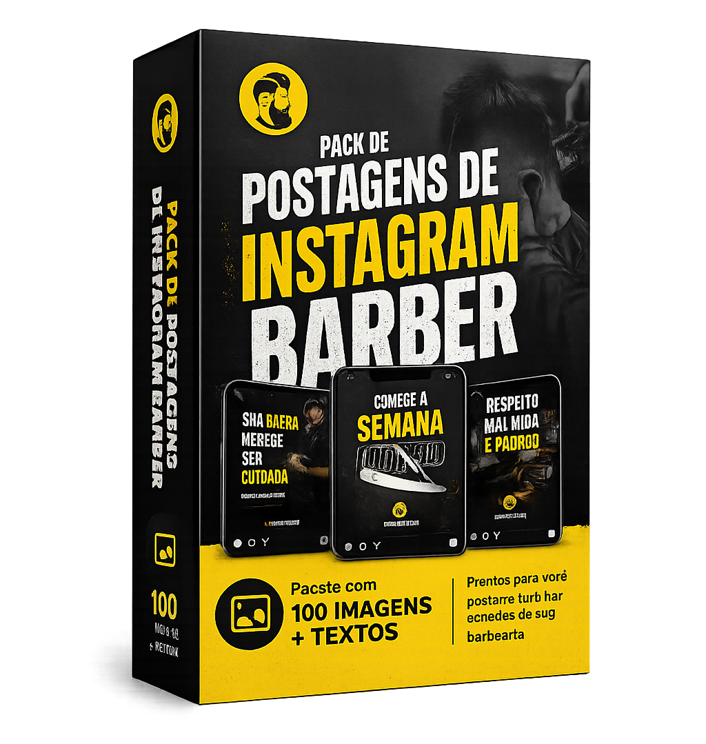 PACK DE POSTAGENS DE INSTAGRAM BARBER