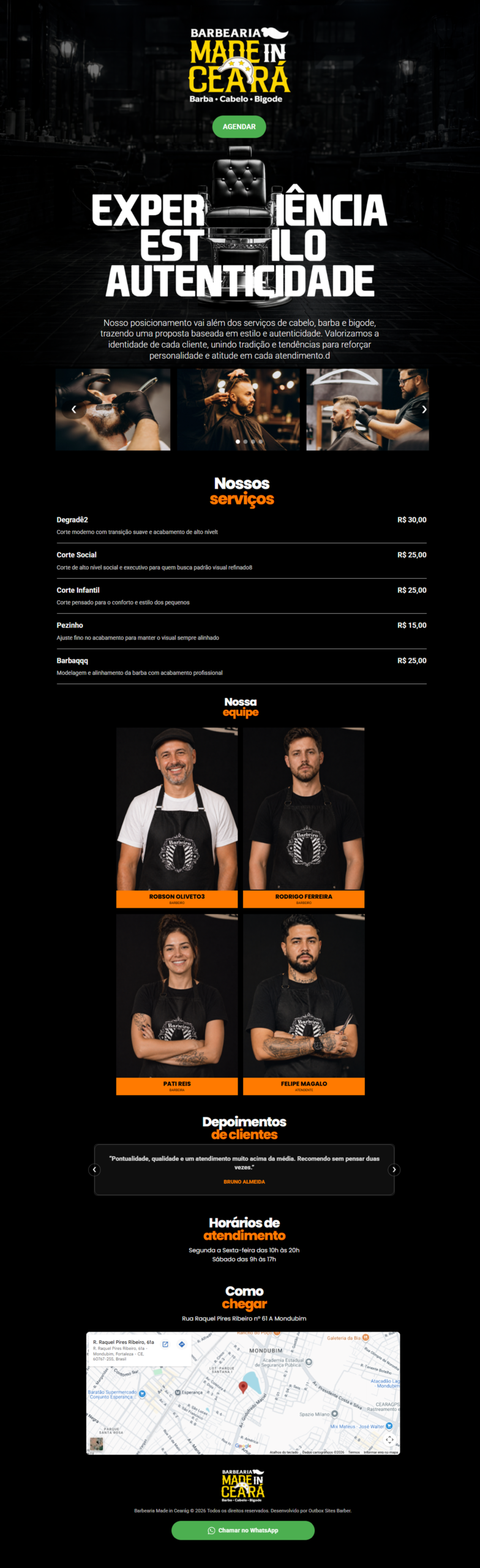 Prévia do site desktop