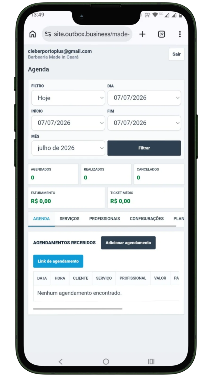Painel para controle em tempo real e diversos recursos(exclusivo Plano 2)